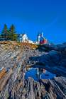 USA-New England-Maine-Pemaquid Point Lighthouse Art Print